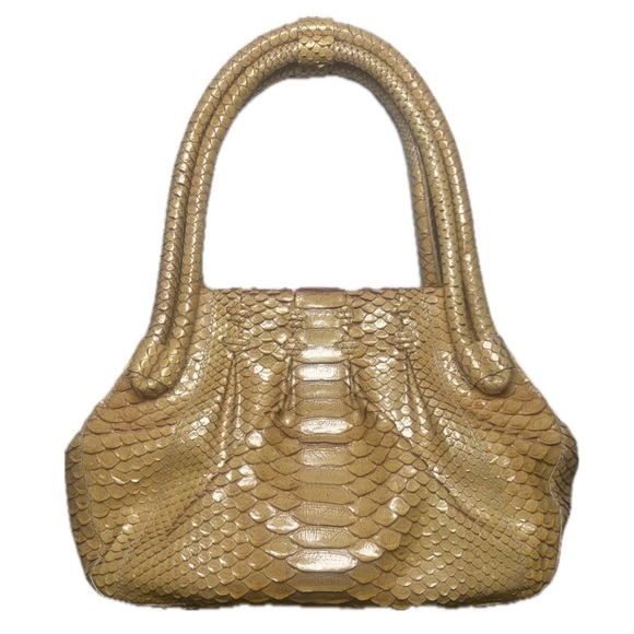 Nancy Gonzalez Handbags - Nancy Gonzales Python Curtus Top Handle Bag